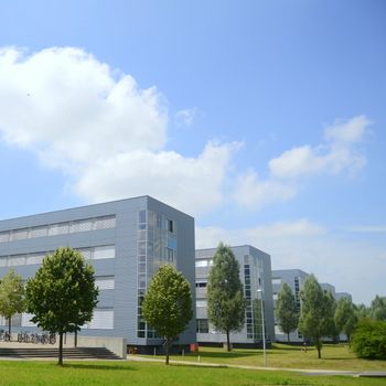 Modern Buildings Of A University Or Tech Company With Copy Space