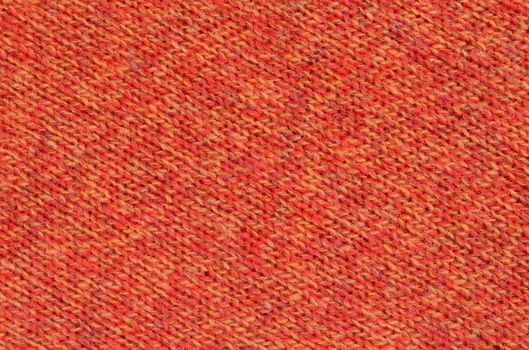 Abstract Background Texture Of Knitted Orange Wool Fabric