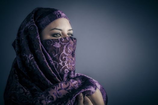 Islamic, Young Arabic woman. Stylish portrait