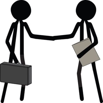making a business deal by shaking hands
