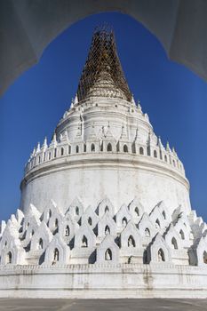 Hsinbyume or Myatheindan Pagoda at Mingun near Mandalay in Myanmar (Burma). Dates from 1816.