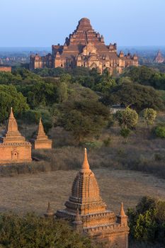 The Dhammayangyi Temple in the ancient city of Bagan in Myanmar (Burma). It is the largest of all the temples in Bagan, the Dhammayan as it is popularly known was built during the reign of King Narathu (1167-1170).