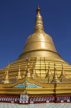 The 'Mon' pagoda of Shwemawdaw Paya is a stupa located in Bago, Myanmar (Burma). It is often referred to as the Golden God Temple. It is 375 feet high.