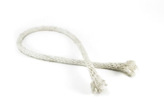 Cotton rope on white background