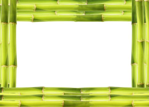 Bamboo frame made of stems