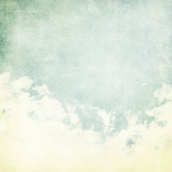 Water color like cloud on old paper texture background