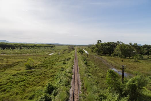 rail way in country of yala, thailand