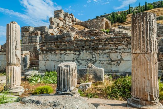 Ephesus ancient greek ruins in Anatolia Turkey