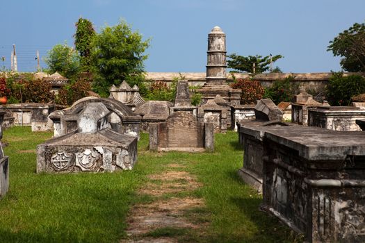 dutch cemetery of cochin in Kerala state indi