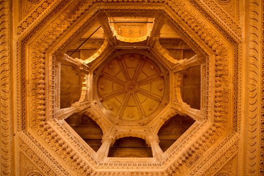 jain temple of amar sagar near jaisalmer in rajasthan state in indi