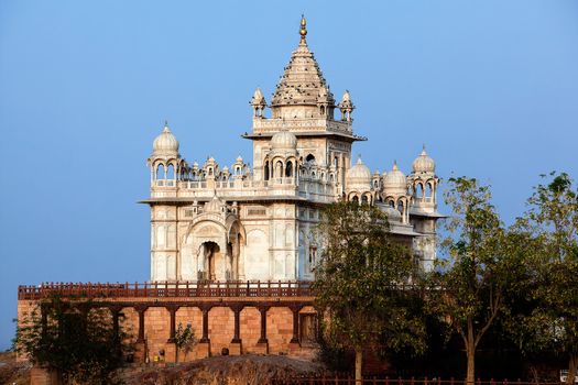 jaswant thada  in the beautiful city of jodhpur in rajasthan state in india