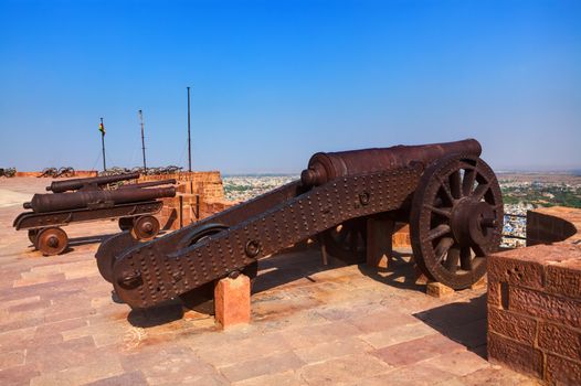 Meherangarh Fort in the beautiful city of jodhpur in rajasthan state in indi