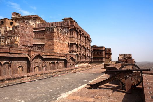 Meherangarh Fort in the beautiful city of jodhpur in rajasthan state in indi