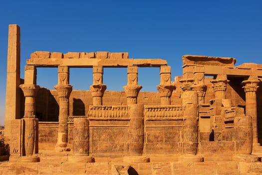 view of the Philae temple in aswan upper egypt