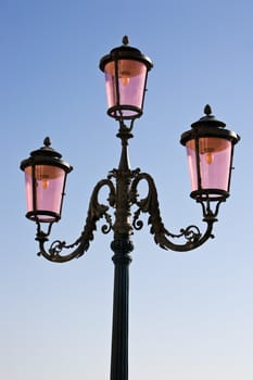 public lighting in the beautiful city of venice in italy