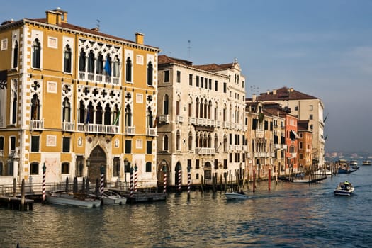 grand canal in the beautiful city of venice in italy