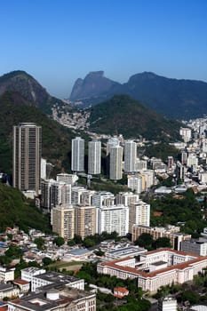 aerial view of botafogo from the sugar loaf in rio de janeiro brazil