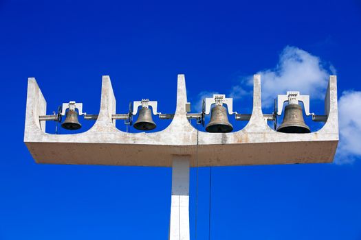 The Metropolitan Cathedral of Brasilia city capital of Brazil UNESCO World Heritage site is an expression of the geniality of the architect Oscar Niemeyer