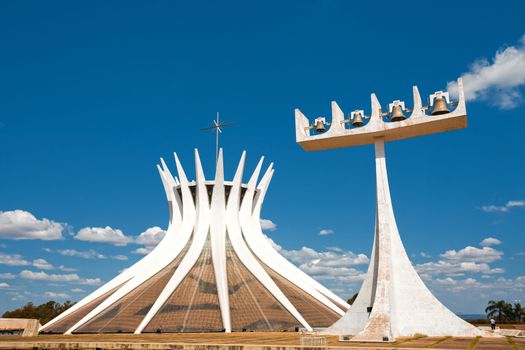 Cathedral Metropolitana Nossa Senhora Aparecida The Metropolitan Cathedral of Brasilia city capital of Brazil UNESCO World Heritage site is an expression of the geniality of the architect Oscar Niemeyer