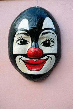 mask on the wall of olinda near recife pernambuco state brazil