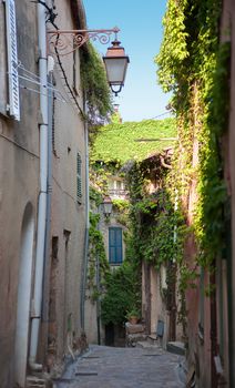 view of the typical south east of france old stone village of ramatuelle near saint tropez on the french riviera