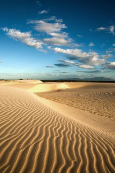 ripples of sand dune of cumbuco near fortaleza in ceara state brazil