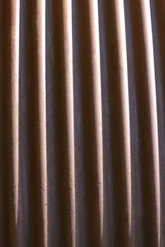 curved rusty corrugated steel background texture