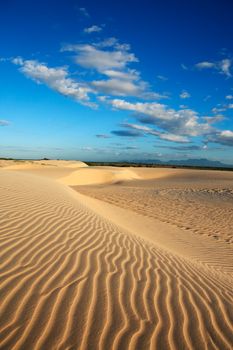 ripples of sand dune of cumbuco in ceara state brazil