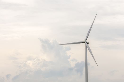 Wind Turbine Generator stand alone in afternoon.