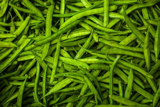 Grean fresh peas pods background