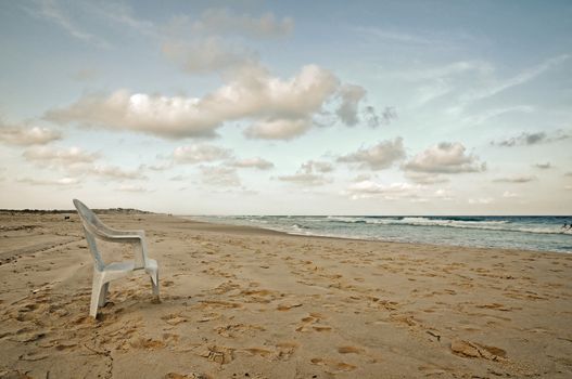 A wonderful tropical beach location with the contrast of abandoned garbage