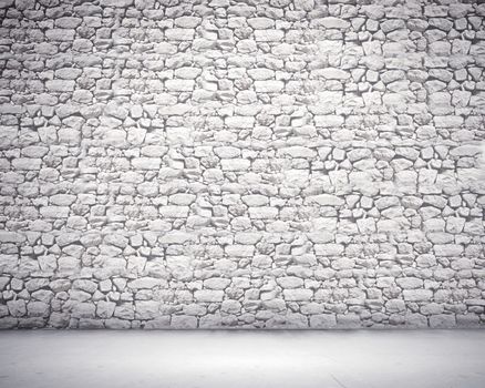 Blank wall made of stones. Place for text
