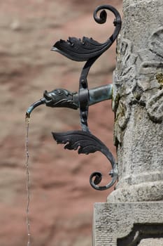 old fashioned fountain running