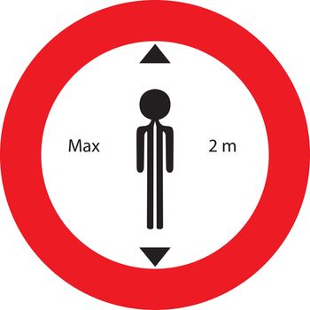 round road sign with maximum higt
