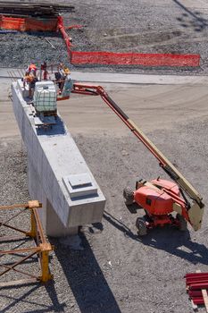 pylon elevated road under construction