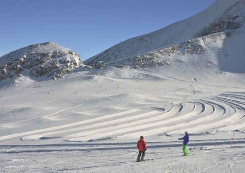 Ski resort of Kaprun, Kitzsteinhorn glacier. Austria
