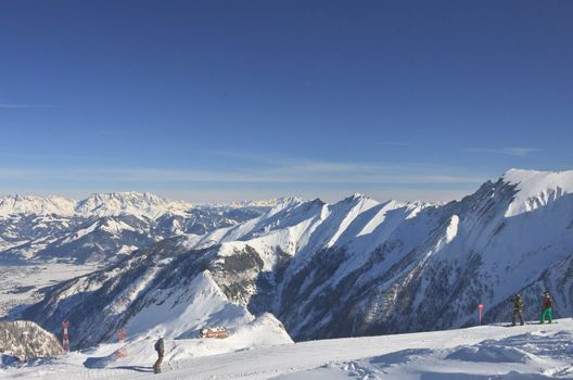 Ski resort of Kaprun, Kitzsteinhorn glacier. Austria