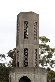 Arthurs Seat State Park, a prominent landmark of the Mornington Peninsula, Victoria, Australia; this lookout tower was demolished in 2012. Park remains an attraction with dramatic views over Port Phillip Bay.  