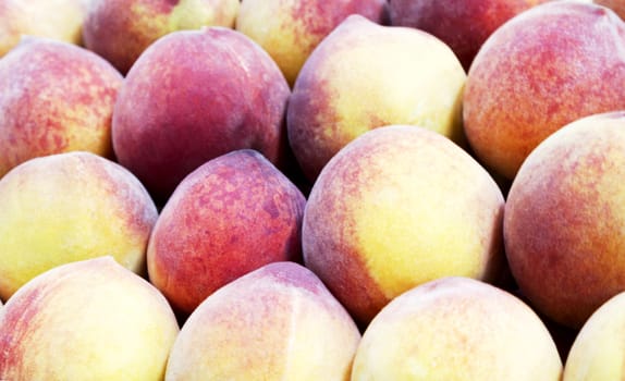 Farm fresh peaches at Victoria Marke in Melbourne, Victoria, Australia; 