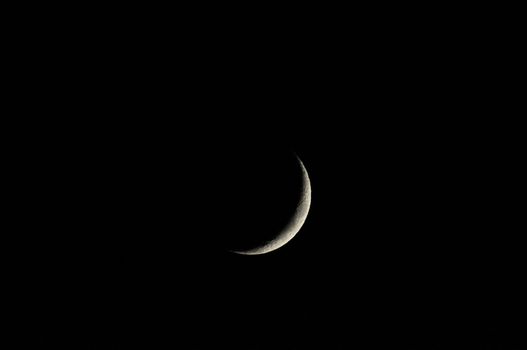 A Very Small Early Moon in the Deep of the Night