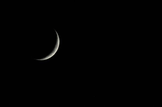 A Very Small Early Moon in the Deep of the Night