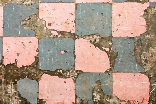 A Grunge Background with Old Broken Floor Tiles