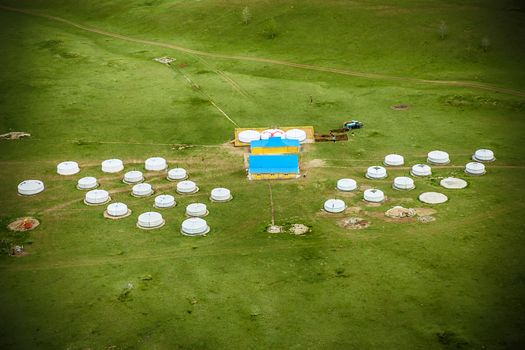 Yurt camp in Mongolia in Terelj National Park