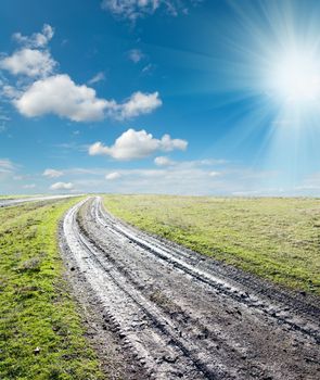 dirty road after rain