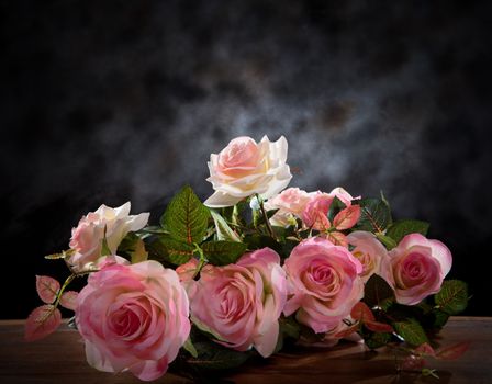 still life of rose bouquet flower  in studio 