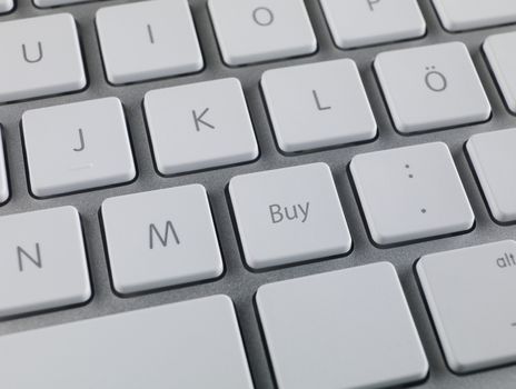Buy key close up on a computer keyboard