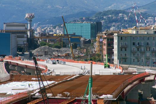 construction site to build a large road carriageway