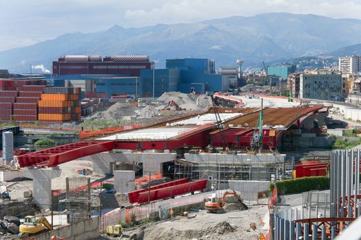 construction site to build a large road carriageway