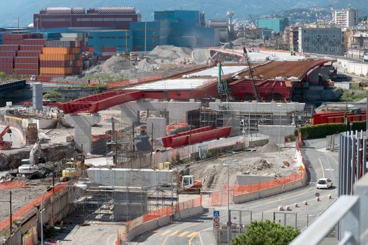 construction site to build a large road carriageway