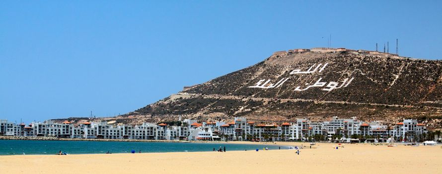 The beautiful beach (picture made in Agadir, Morocco)
